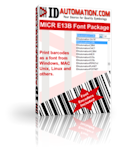 IDAutomation MICR E13B Font Advantage Package
