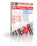 MSI Plessey Barcode Fonts by IDAutomation
