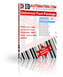 IDAutomation Universal Barcode Font Advantage Package